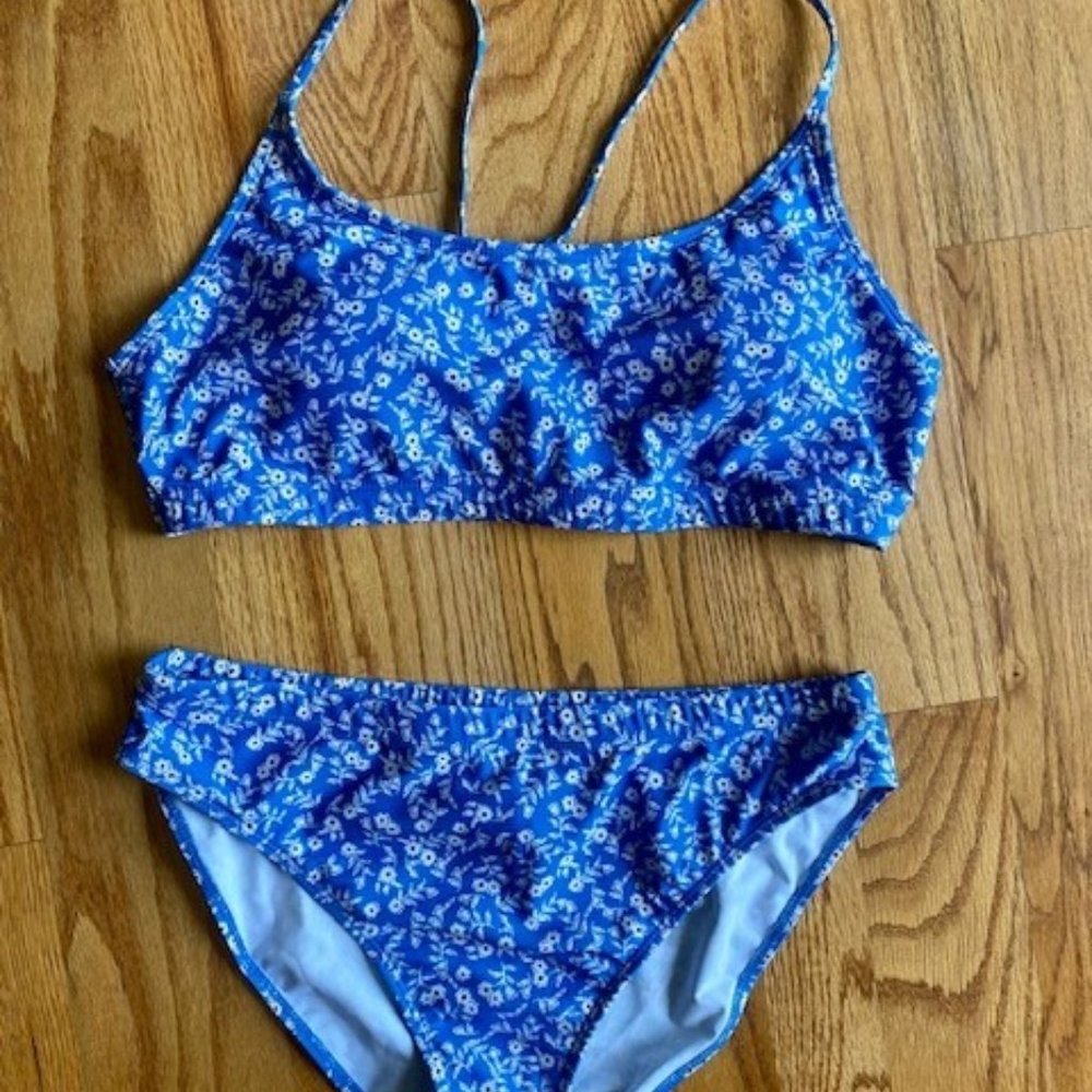 BRAND NEW Shein Blue Floral Bikini Size XL